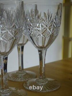 SAINT LOUIS 6 ANCIENS VERRES A APERITIF CRISTAL MODELE GAVARNI 1930 ht 12,5 cm