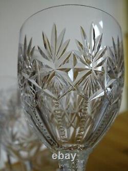 SAINT LOUIS 6 ANCIENS VERRES A APERITIF CRISTAL MODELE GAVARNI 1930 ht 12,5 cm