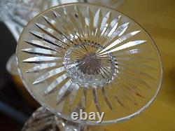SAINT LOUIS 6 ANCIENS VERRES A APERITIF CRISTAL MODELE GAVARNI 1930 ht 12,5 cm