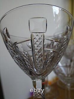 SAINT LOUIS 6 ANCIENS VERRES VIN ROUGE CRISTAL TAILLER MOD COSTES 1930 h 13,2 cm