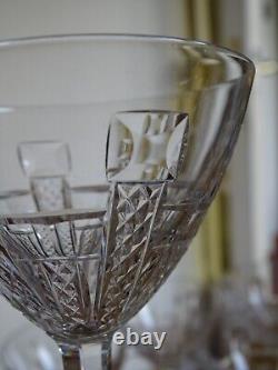SAINT LOUIS 6 ANCIENS VERRES VIN ROUGE CRISTAL TAILLER MOD COSTES 1930 h 13,2 cm