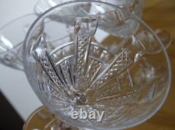 SAINT LOUIS 6 ANCIENS VERRES VIN ROUGE CRISTAL TAILLER MOD COSTES 1930 h 13,2 cm