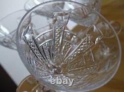 SAINT LOUIS 6 ANCIENS VERRES VIN ROUGE CRISTAL TAILLER MOD COSTES 1930 h 13,2 cm