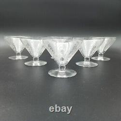 SAINT-LOUIS 6 COUPES À CHAMPAGNE EN CRISTAL Modèle ASTRID Art Déco verres