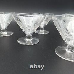 SAINT-LOUIS 6 COUPES À CHAMPAGNE EN CRISTAL Modèle ASTRID Art Déco verres
