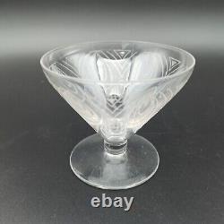SAINT-LOUIS 6 COUPES À CHAMPAGNE EN CRISTAL Modèle ASTRID Art Déco verres