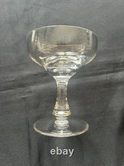 SAINT LOUIS 6 Coupes à Champagne en Cristal Soufflé 1