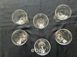 SAINT LOUIS 6 Coupes à Champagne en Cristal Soufflé 1