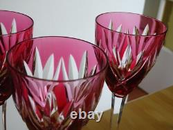 SAINT LOUIS 6 GRANDS VERRES A VIN DU RHIN ROEMER CRISTAL MONACO ROUGE 21,5 cm