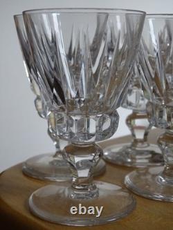 SAINT LOUIS 6 VERRES A APERITIF EN CRISTAL TAILLER MOD GUERNESEY ht 10,3 cm