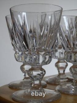 SAINT LOUIS 6 VERRES A APERITIF EN CRISTAL TAILLER MOD GUERNESEY ht 10,3 cm