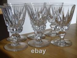SAINT LOUIS 6 VERRES A APERITIF EN CRISTAL TAILLER MOD GUERNESEY ht 10,3 cm