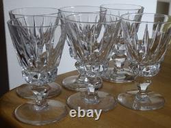 SAINT LOUIS 6 VERRES A APERITIF EN CRISTAL TAILLER MOD GUERNESEY ht 10,3 cm