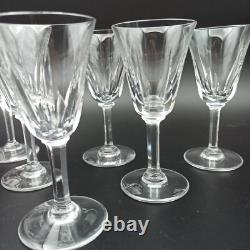 SAINT-LOUIS 6 VERRES À VIN BLANC EN CRISTAL Modèle CERDAGNE Lot1