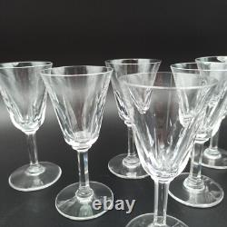 SAINT-LOUIS 6 VERRES À VIN BLANC EN CRISTAL Modèle CERDAGNE Lot1