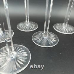 SAINT-LOUIS 6 VERRES À VIN DU RHIN EN CRISTAL ROEMERS Bleu