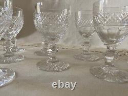 SAINT LOUIS 8 Verres à Digestif en Cristal Taillé Modèle Trianon estampillés