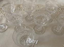 SAINT LOUIS 8 Verres à Digestif en Cristal Taillé Modèle Trianon estampillés