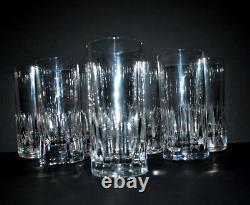 SAINT-LOUIS 8x Verres à jus whisky longdrink AVIGNON Cristal navette Jersey