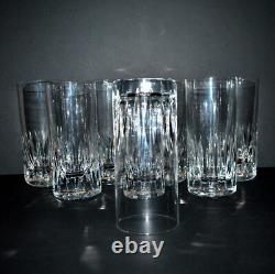SAINT-LOUIS 8x Verres à jus whisky longdrink AVIGNON Cristal navette Jersey