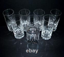 SAINT-LOUIS 8x Verres à jus whisky longdrink AVIGNON Cristal navette Jersey