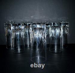 SAINT-LOUIS 8x Verres à jus whisky longdrink AVIGNON Cristal navette Jersey