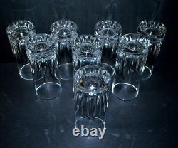 SAINT-LOUIS 8x Verres à jus whisky longdrink AVIGNON Cristal navette Jersey