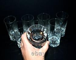 SAINT-LOUIS 8x Verres à jus whisky longdrink AVIGNON Cristal navette Jersey