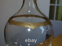 SAINT LOUIS ANCIENNE CARAFE A VIN CRISTAL GRAVURE ROTY GOLD 90 cls
