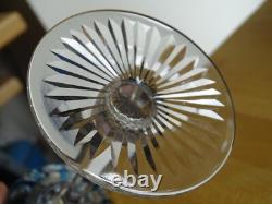 SAINT LOUIS ANCIEN VERRE VIN ROEMER CRISTAL COLORER BLEU PETROLE NIEPCE 18,5 cm