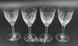 SAINT LOUIS CHANTILLY 4 VERRES à EAU EN CRISTAL H= 18 CM
