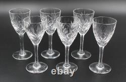 SAINT LOUIS CHANTILLY 6 VERRES à VIN EN CRISTAL H= 14 CM