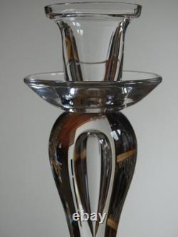 SAINT LOUIS CRISTAL 1 JOLIE BOUGEOIR ht 22,5 cm signé