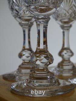 SAINT LOUIS CRISTAL 6 ANCIENS PETITS VERRES A LIQUEUR MASSENET TAILLER ht 9,5 cm