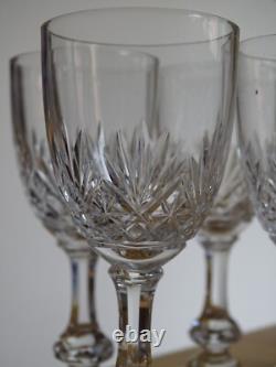 SAINT LOUIS CRISTAL 6 ANCIENS PETITS VERRES A LIQUEUR MASSENET TAILLER ht 9,5 cm