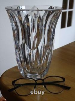 SAINT LOUIS CRISTAL TAILLER ANCIEN VASE MODELE D'ARTAGNAN ht 18 cm VERS 1960