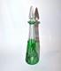 Saint-louis Carafe Moselle En Cristal Doubl&eacute; Overlay Vert Taille 9408 H32cm