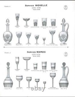 SAINT-LOUIS Carafe MOSELLE en cristal doublé Overlay vert taille 9408 H32cm