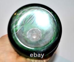 SAINT-LOUIS Carafe MOSELLE en cristal doublé Overlay vert taille 9408 H32cm