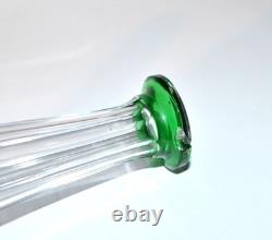 SAINT-LOUIS Carafe MOSELLE en cristal doublé Overlay vert taille 9408 H32cm