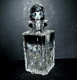SAINT-LOUIS Carafe à whisky Diamant Pierreries en cristal taillé signé 25cm