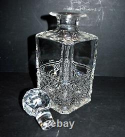 SAINT-LOUIS Carafe à whisky Diamant Pierreries en cristal taillé signé 25cm