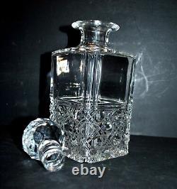 SAINT-LOUIS Carafe à whisky Diamant Pierreries en cristal taillé signé 25cm