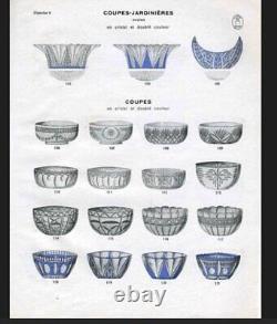 SAINT-LOUIS Coupe Saladier guirlande Laurier en cristal taillé catalogue 1930