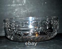 SAINT-LOUIS Coupe Saladier guirlande Laurier en cristal taillé catalogue 1930
