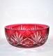 Saint-louis Coupe Style Massenet En Cristal Doublé Rouge Overlay 1920-30