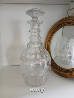 SAINT LOUIS Cristal ancienne Carafe Whisky Cognac Liqueur Vintage French Liquor