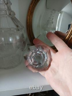 SAINT LOUIS Cristal ancienne Carafe Whisky Cognac Liqueur Vintage French Liquor