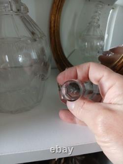 SAINT LOUIS Cristal ancienne Carafe Whisky Cognac Liqueur Vintage French Liquor