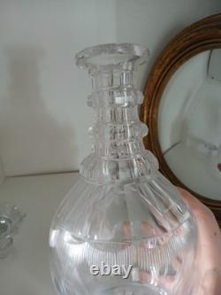 SAINT LOUIS Cristal ancienne Carafe Whisky Cognac Liqueur Vintage French Liquor